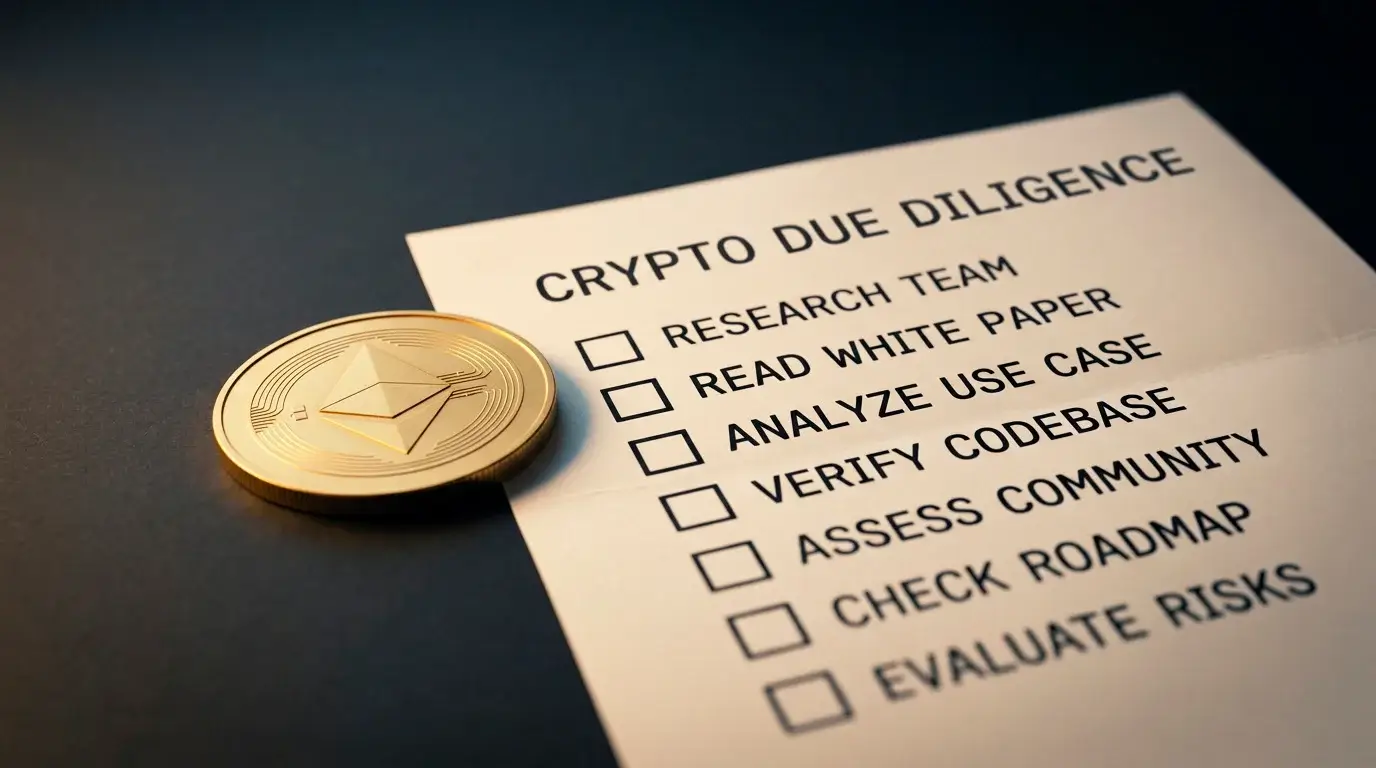 A cryptocurrency coin beside a document checklist, showing that crypto withdrawals can still require identity verification.